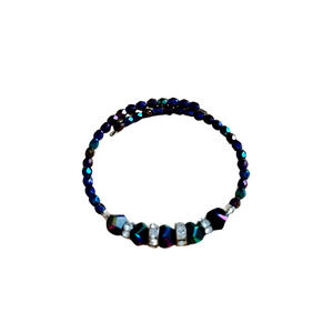 Vintage Crystal and Cubic Zirconia Wrap Bracelet